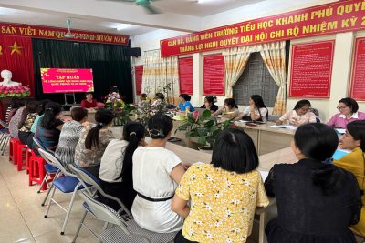 TẬP HUẤN LỒNG GHÉP NỘI DUNG GIÁO DỤC QUỐC PHÒNG AN NINH TRONG TRƯỜNG TIỂU HỌC KHÁNH PHÚ NĂM HỌC 2025-2026